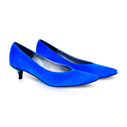Kiki S pointed toe kitten heels - royal blue