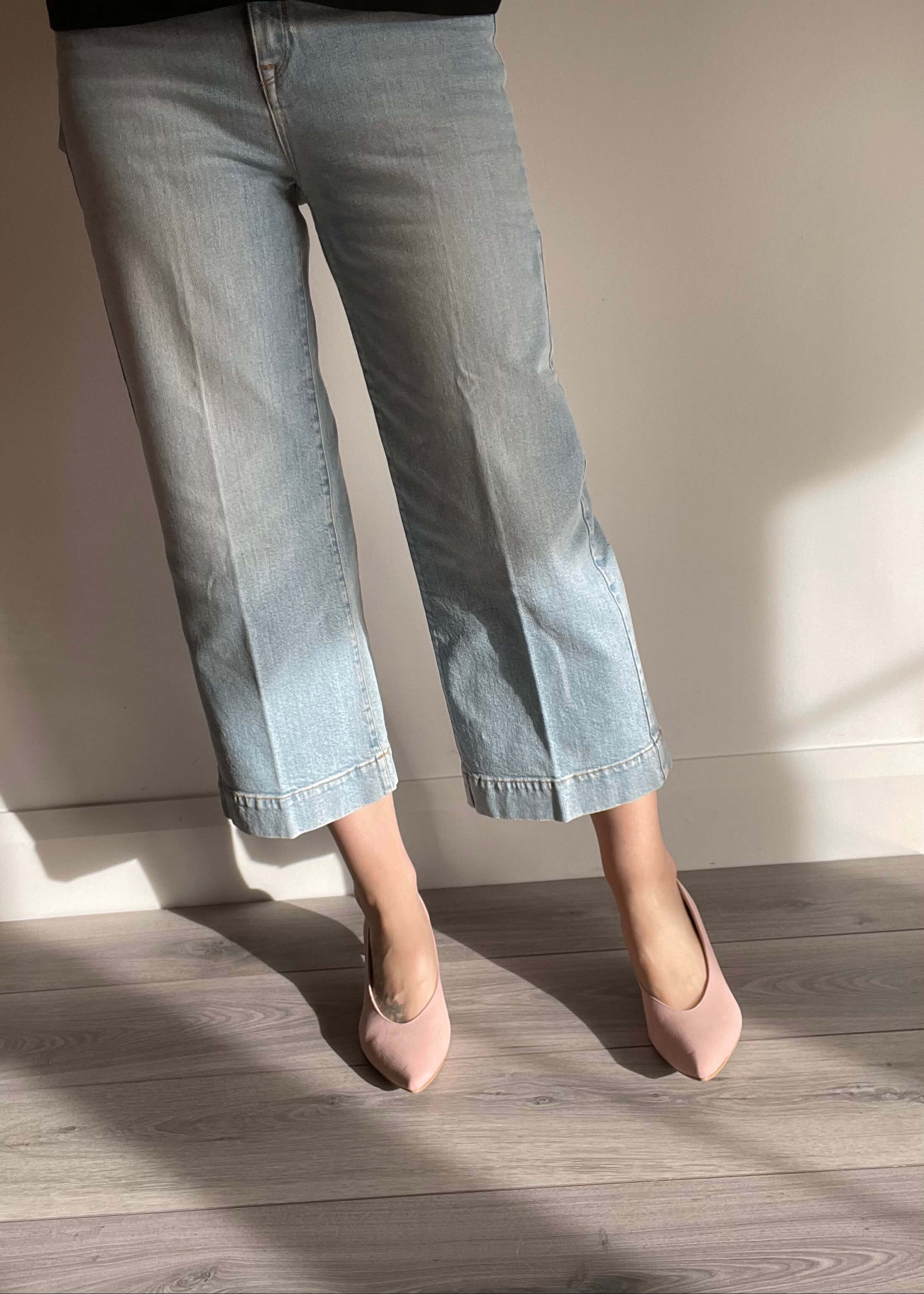 Kiki S pointed toe kitten heels - nude pink 