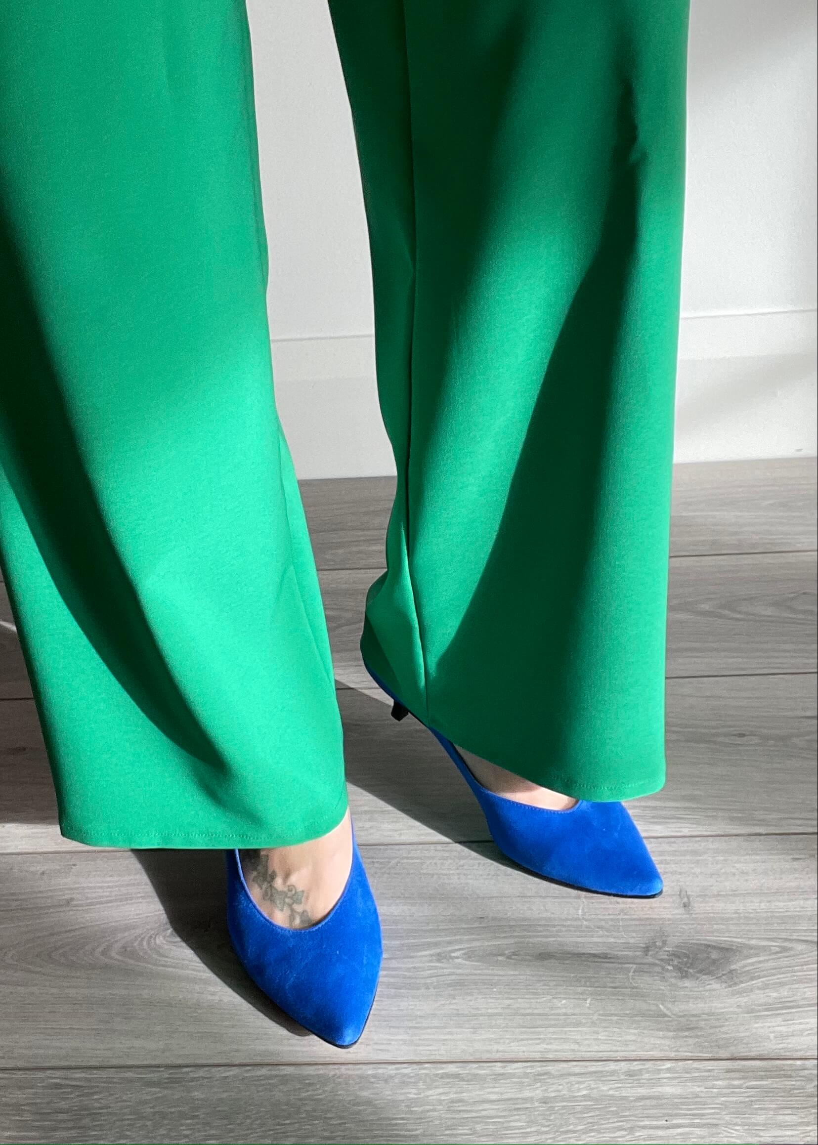 Kiki S pointed toe kitten heels - royal blue
