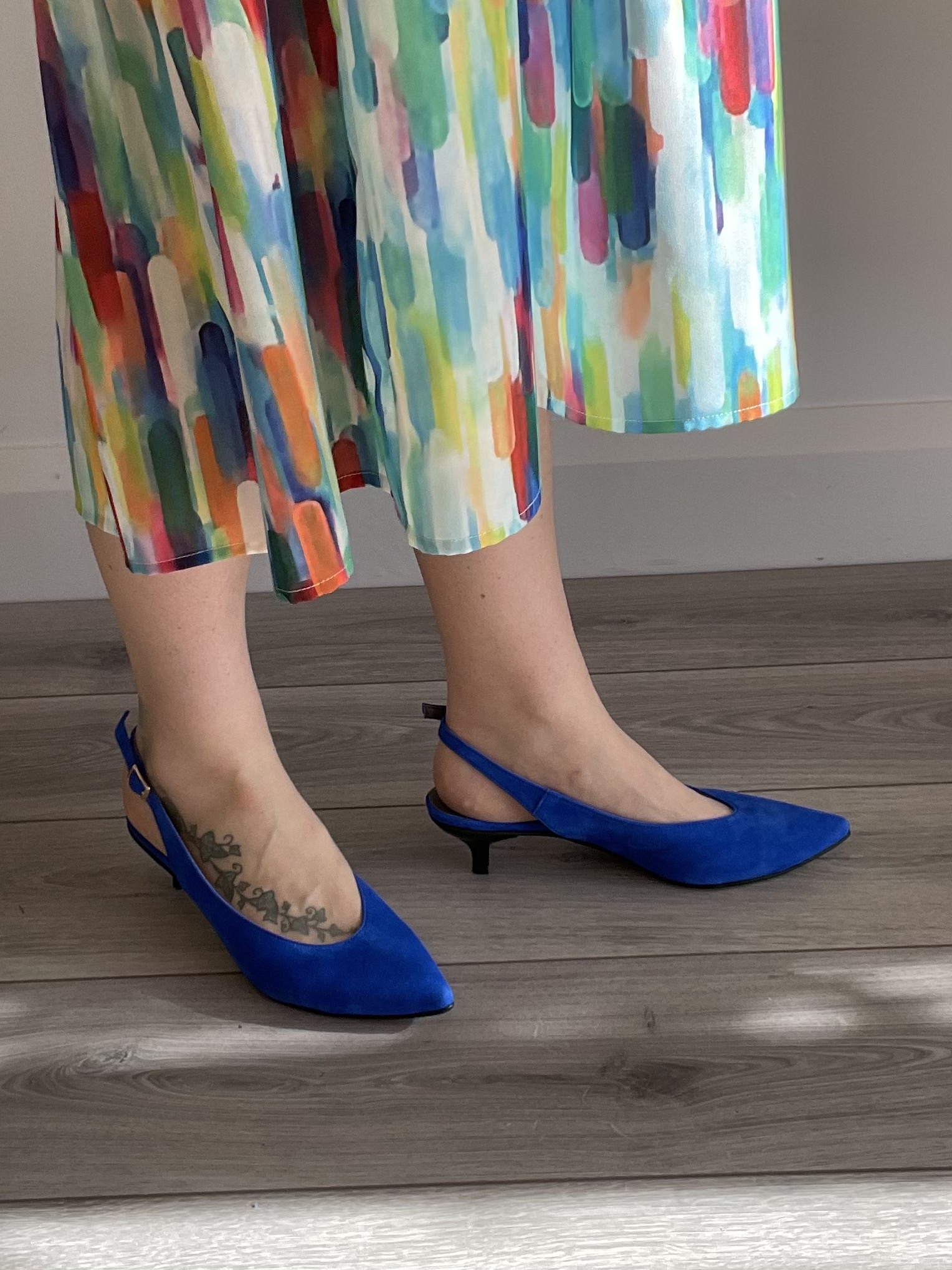 Kiki S pointed toe kitten heels - royal blue