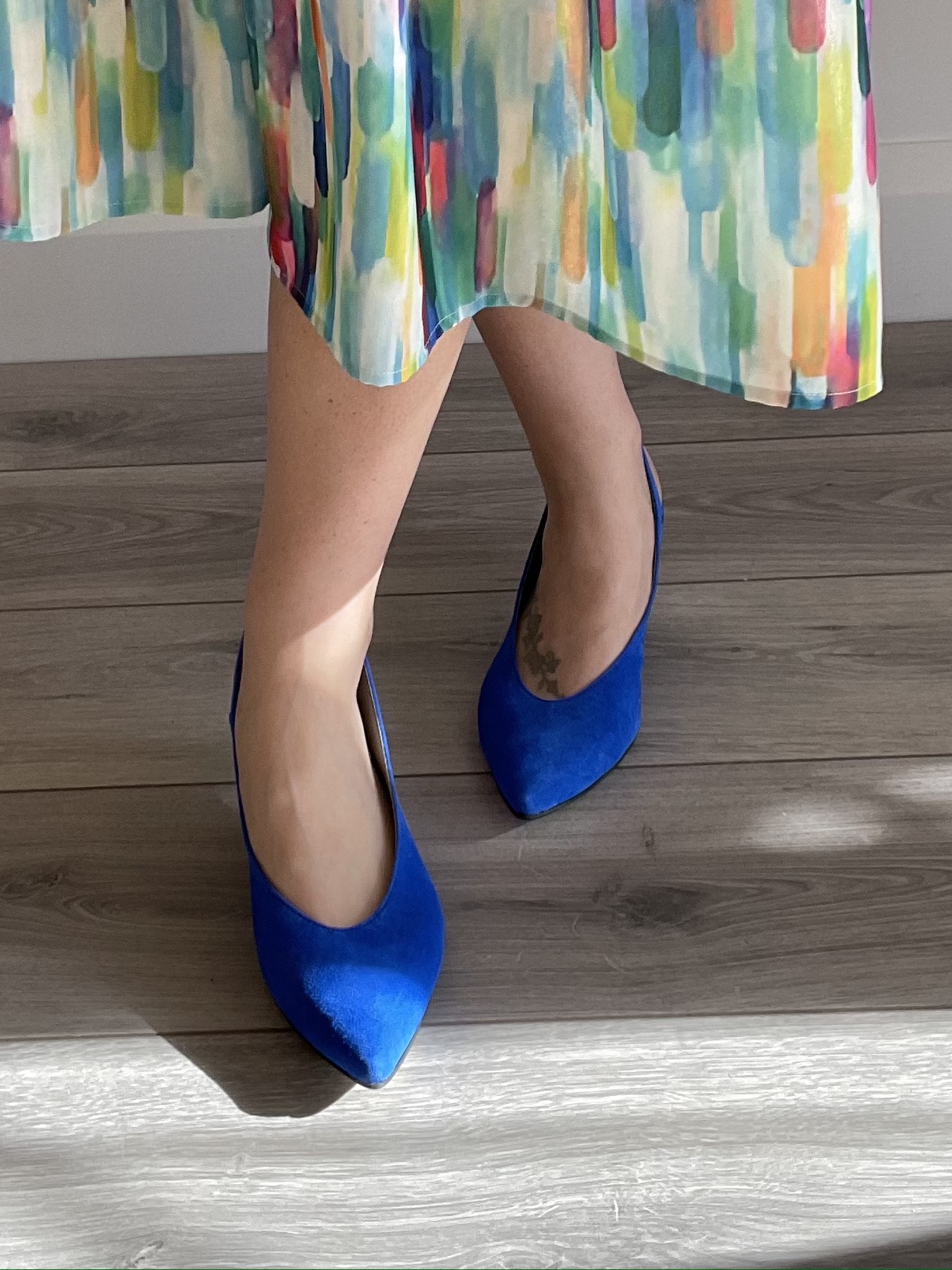 Kiki S pointed toe kitten heels - royal blue