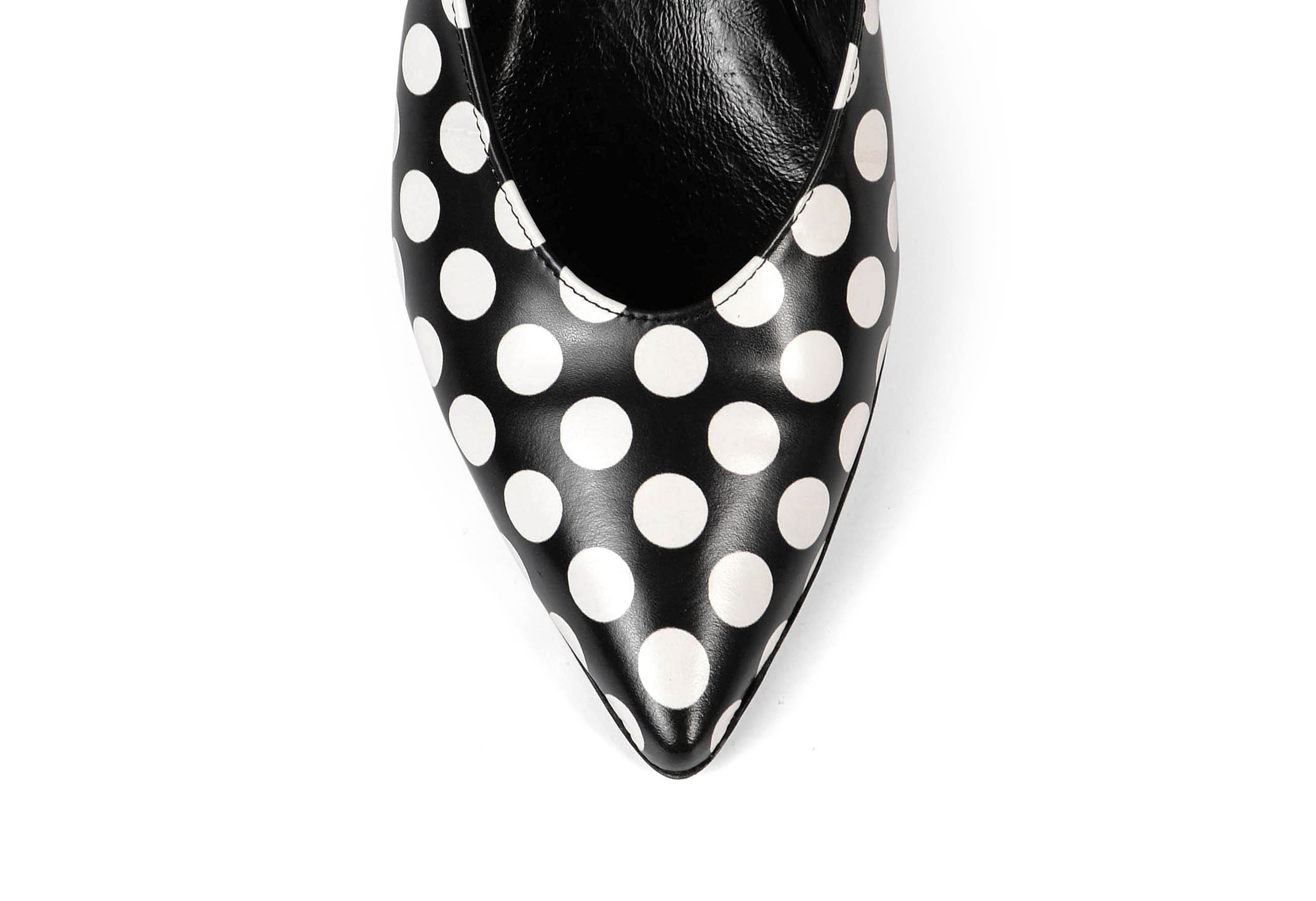Kiki S pointed toe kitten heels - polka dot