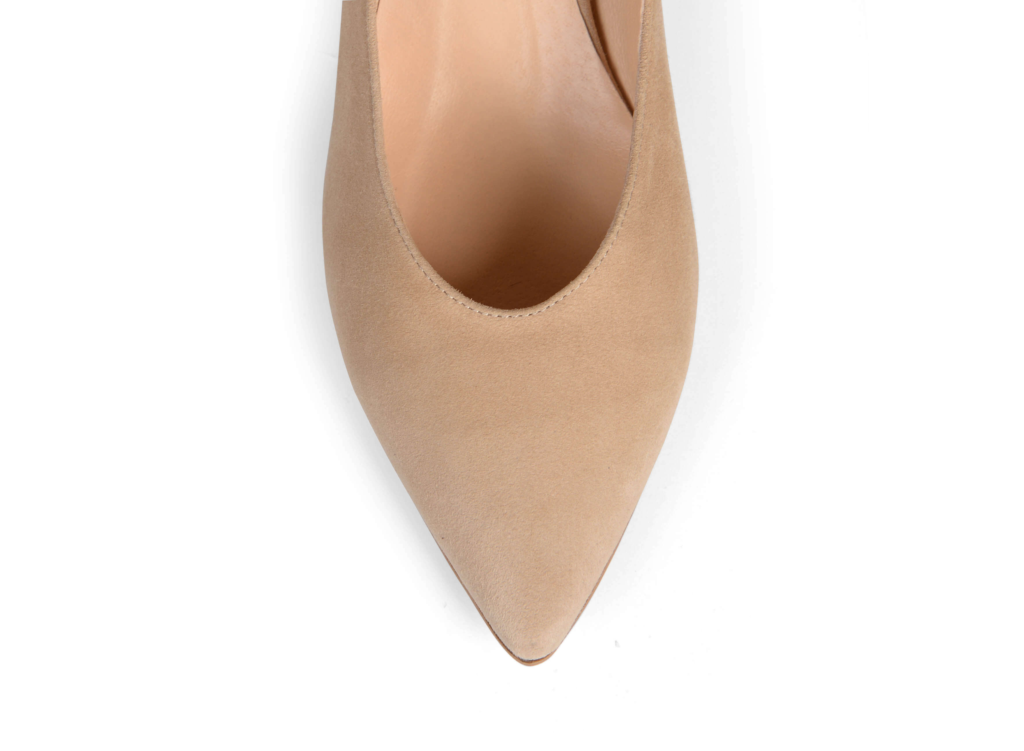 Kiki S pointed toe kitten heels - beige