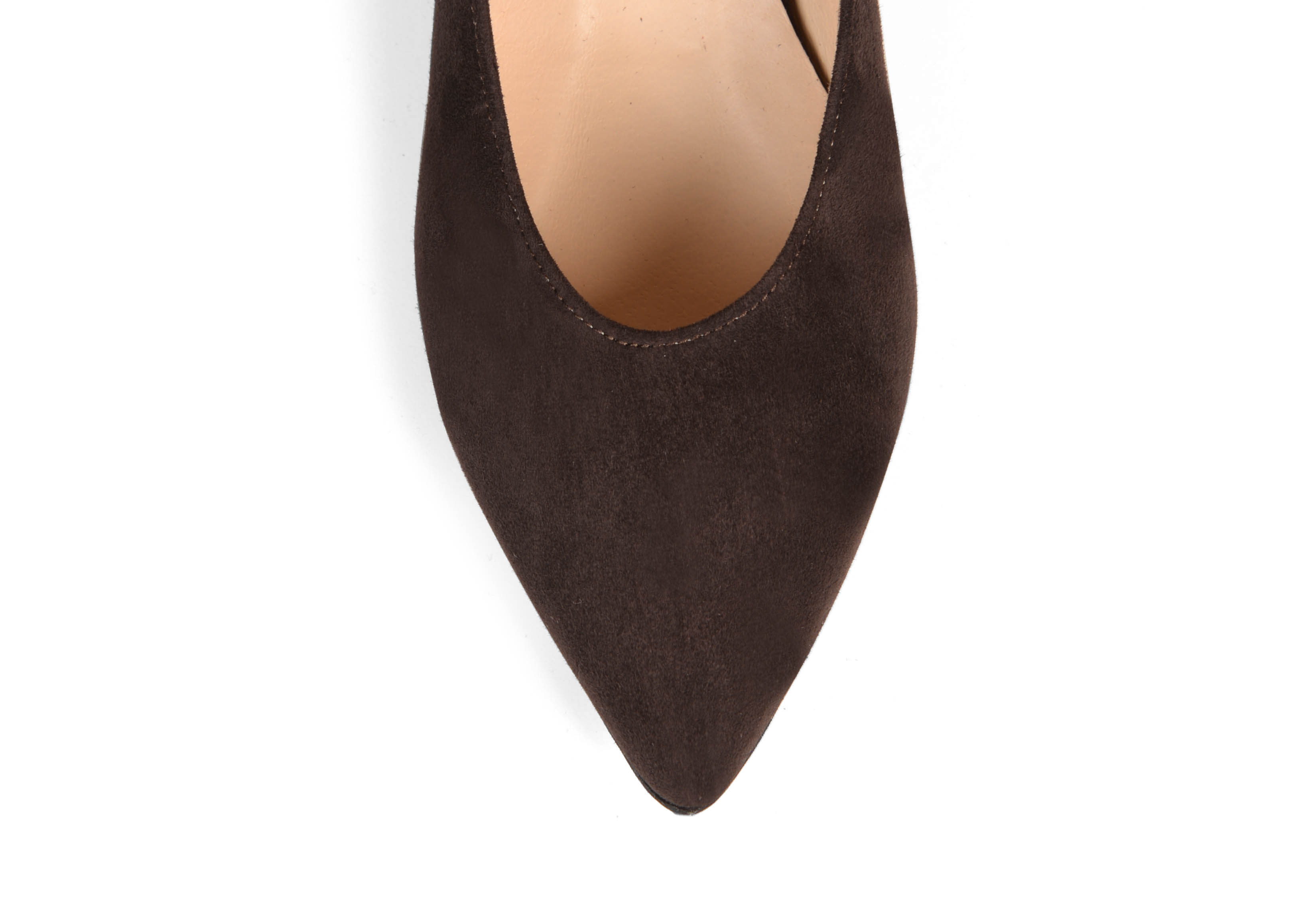 kiki S pointed toe kitten heels - dark brown