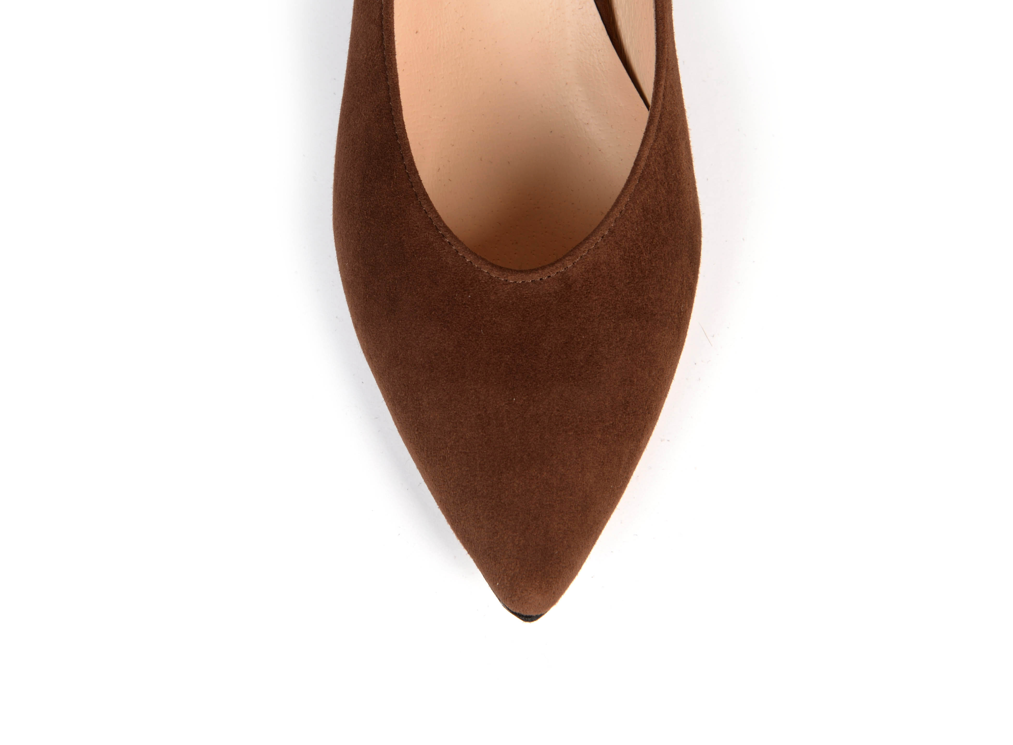 Kiki S pointed toe kitten heels - brown